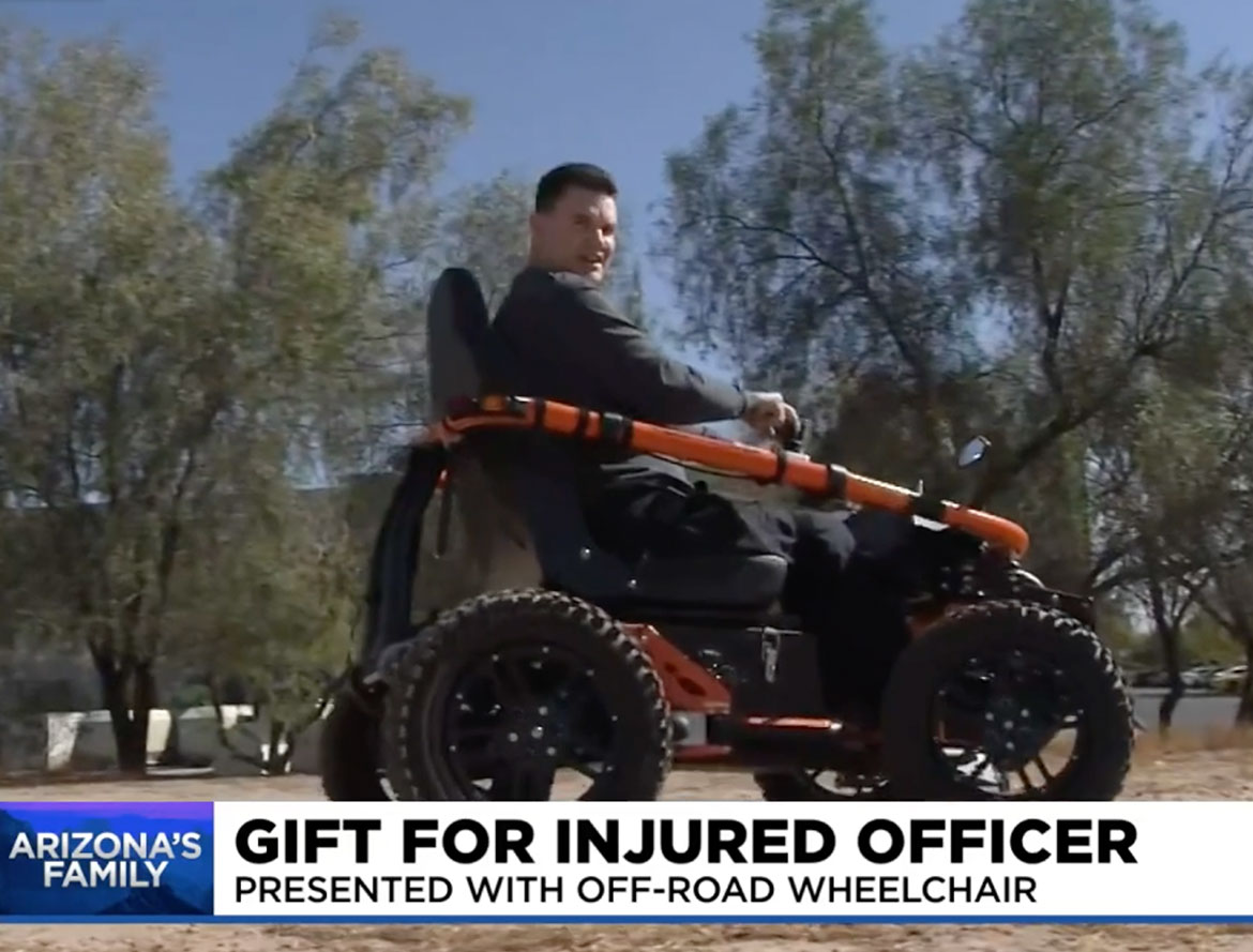 azfamily blog - Paralyzed Peoria police officer given off-road wheelchair